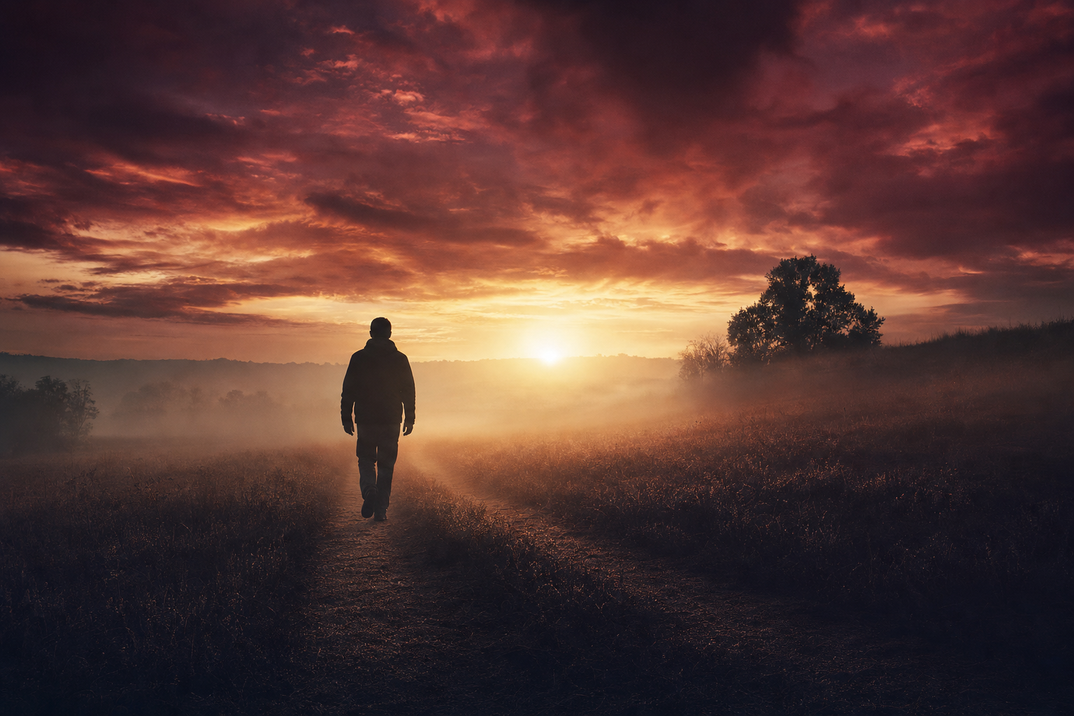 An open Bible and journal prepared for a reflective journey